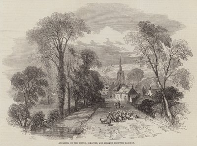 Ancaster, aan de Boston, Sleaford en Midland Counties Railway door Samuel Read